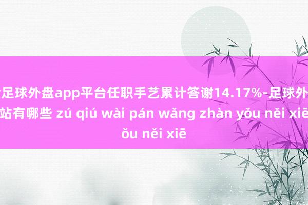 现金足球外盘app平台任职手艺累计答谢14.17%-足球外盘网站有哪些 zú qiú wài pán wǎng zhàn yǒu něi xiē