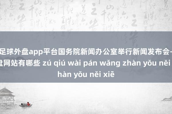 现金足球外盘app平台国务院新闻办公室举行新闻发布会-足球外盘网站有哪些 zú qiú wài pán wǎng zhàn yǒu něi xiē