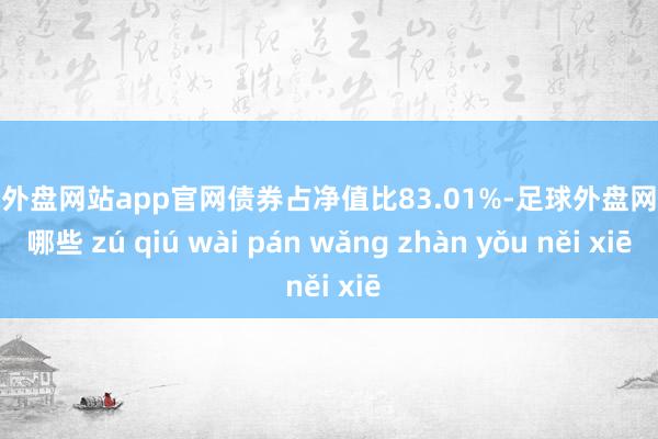 足球外盘网站app官网债券占净值比83.01%-足球外盘网站有哪些 zú qiú wài pán wǎng zhàn yǒu něi xiē