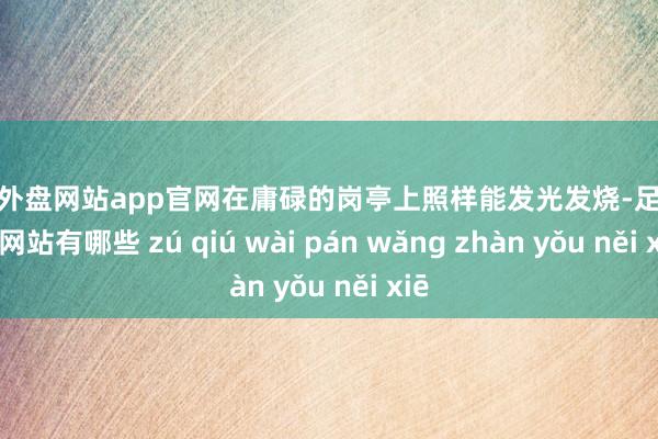 足球外盘网站app官网在庸碌的岗亭上照样能发光发烧-足球外盘网站有哪些 zú qiú wài pán wǎng zhàn yǒu něi xiē