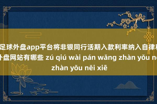 现金足球外盘app平台将非银同行活期入款利率纳入自律科罚-足球外盘网站有哪些 zú qiú wài pán wǎng zhàn yǒu něi xiē