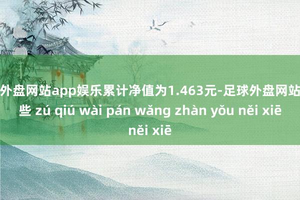 足球外盘网站app娱乐累计净值为1.463元-足球外盘网站有哪些 zú qiú wài pán wǎng zhàn yǒu něi xiē